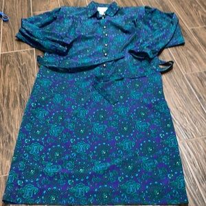 Vintage Schrader petites paisley shirt dress